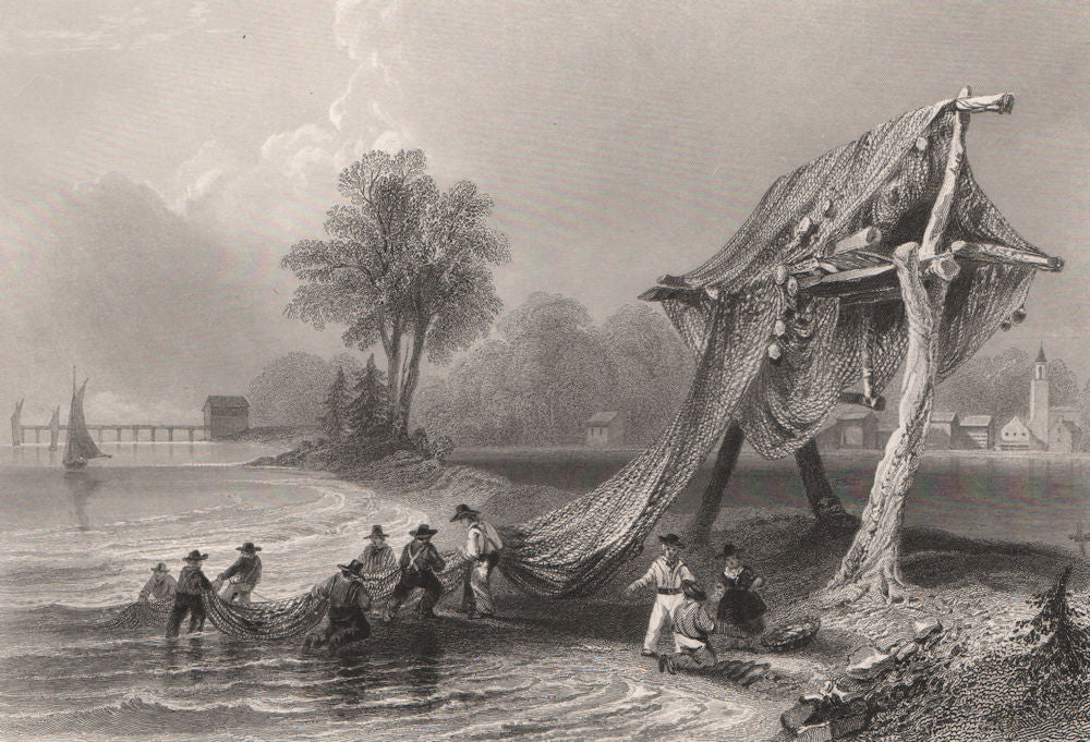 CANADA. Wellington, on Lake Ontario. Prince Edward County. BARTLETT 1842 print